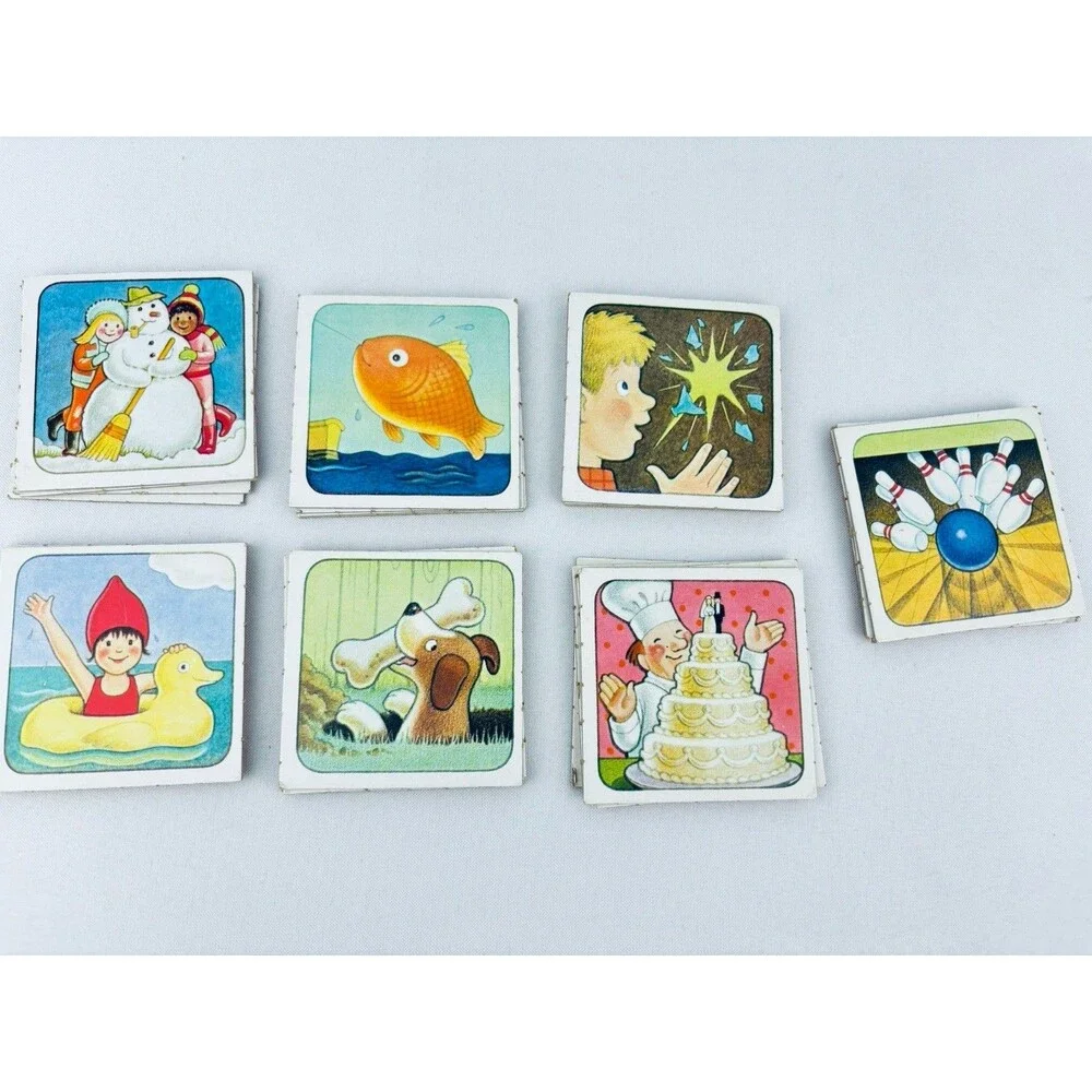 Vintage 1983 Step by Step MEMORY Game Bradley Replacement Cards - 7 Sets
